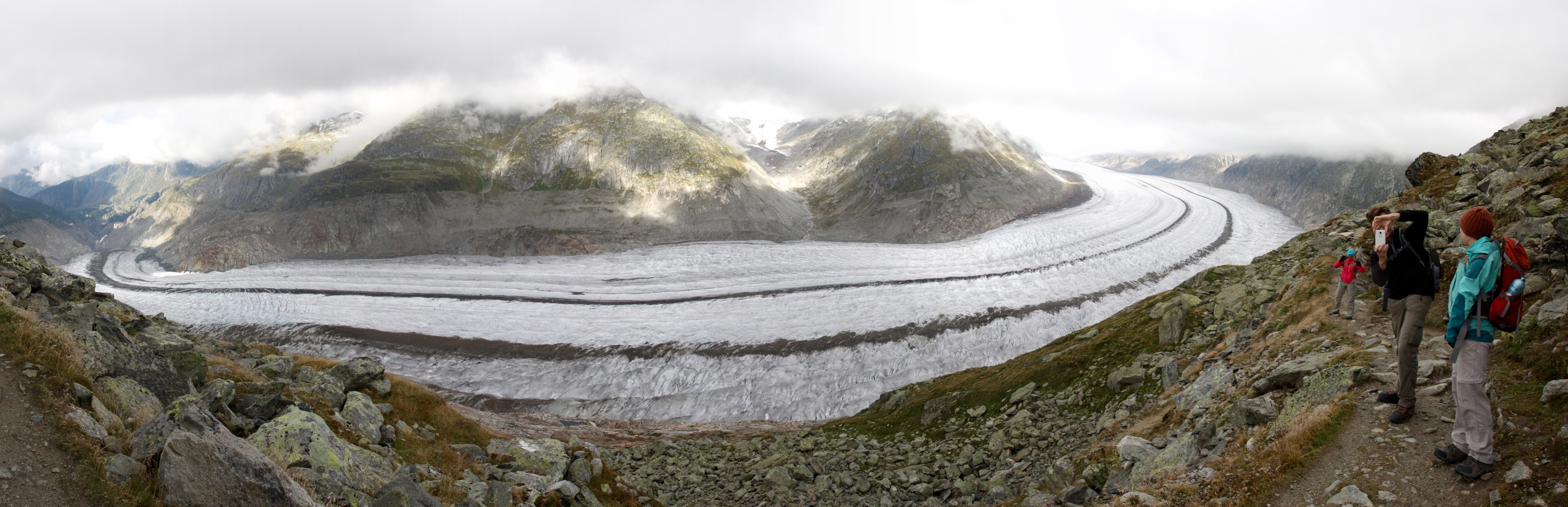 Panorama of the Aletsch Glacier.