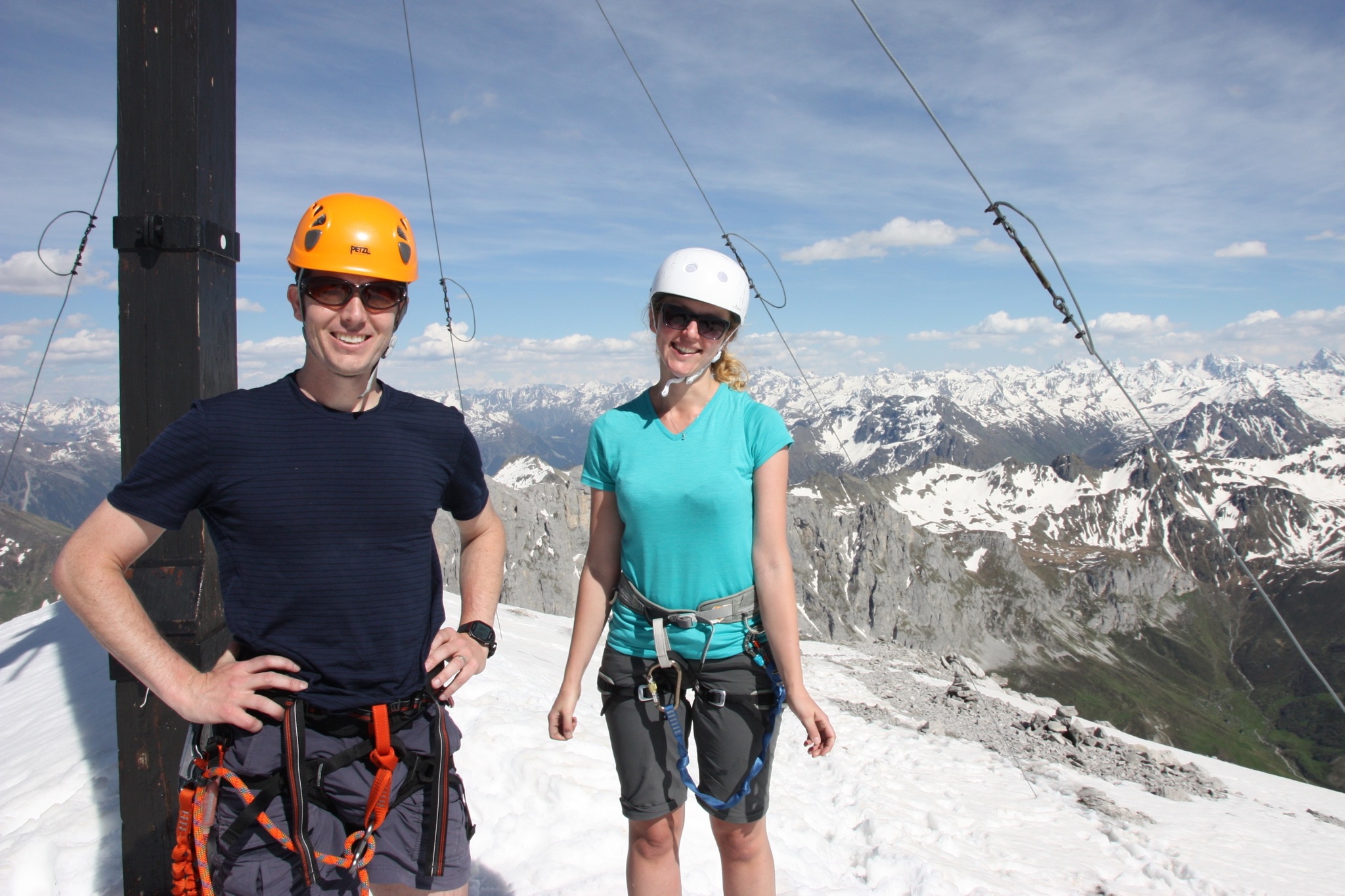 Alexei and Denise at the summit of Sulzfluh (2820m)