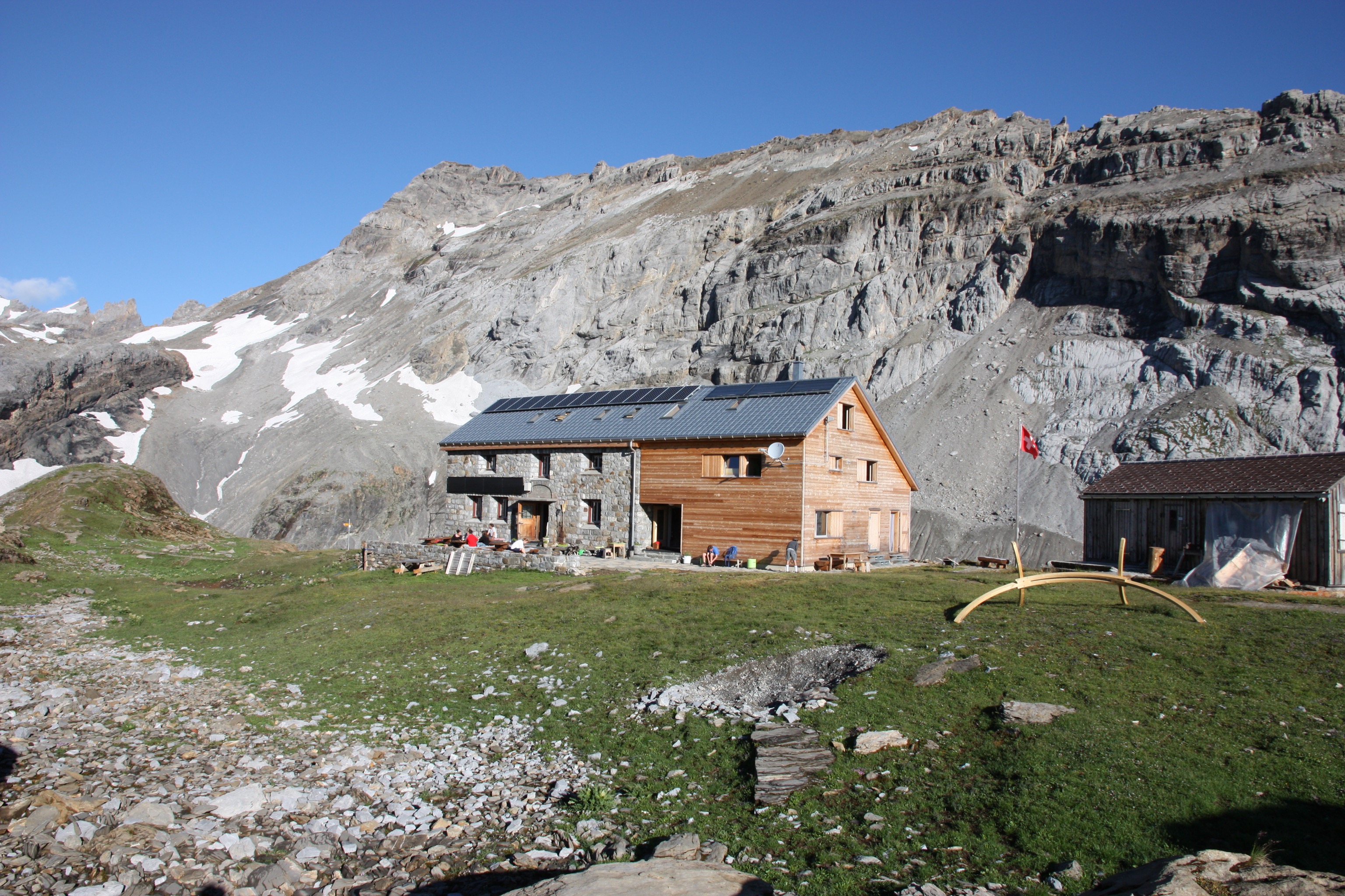 Next morning and it is time to say goodbye to Claridenhütte.