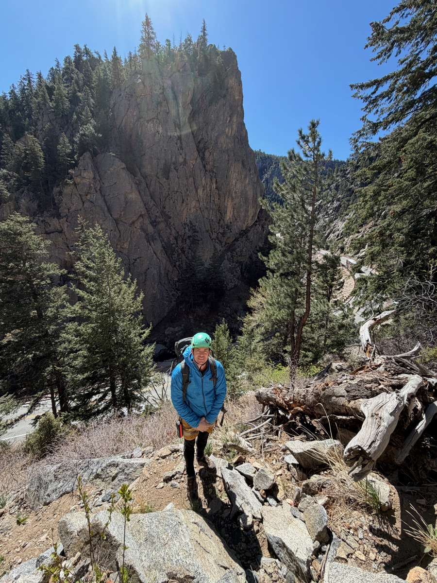 View across Boulder Canyon from the Bowling Alley crag.