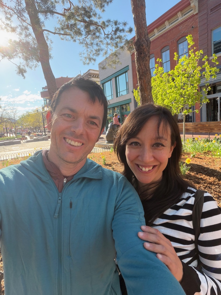 A stroll with Alex on Pearl Street Mall.