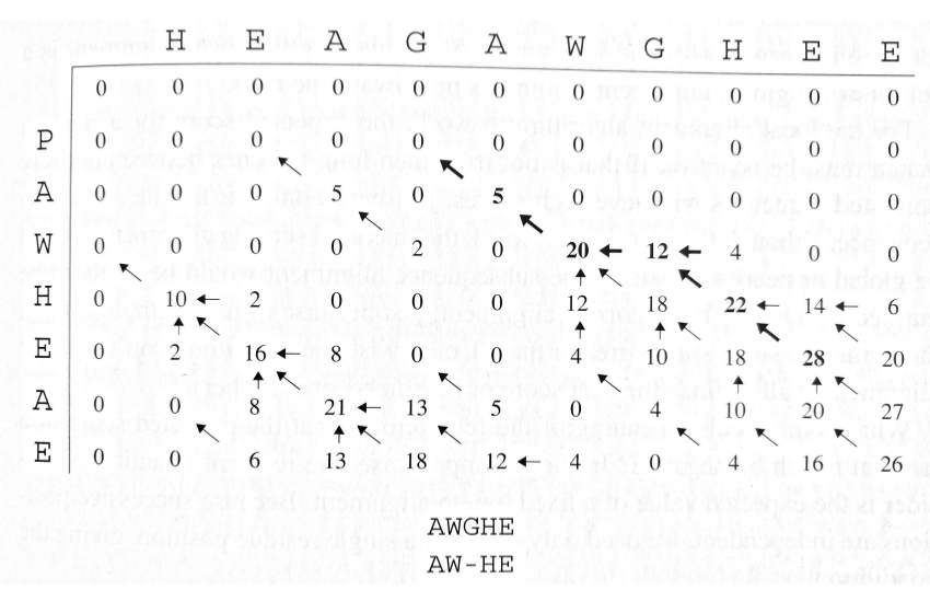 Smith-Waterman example